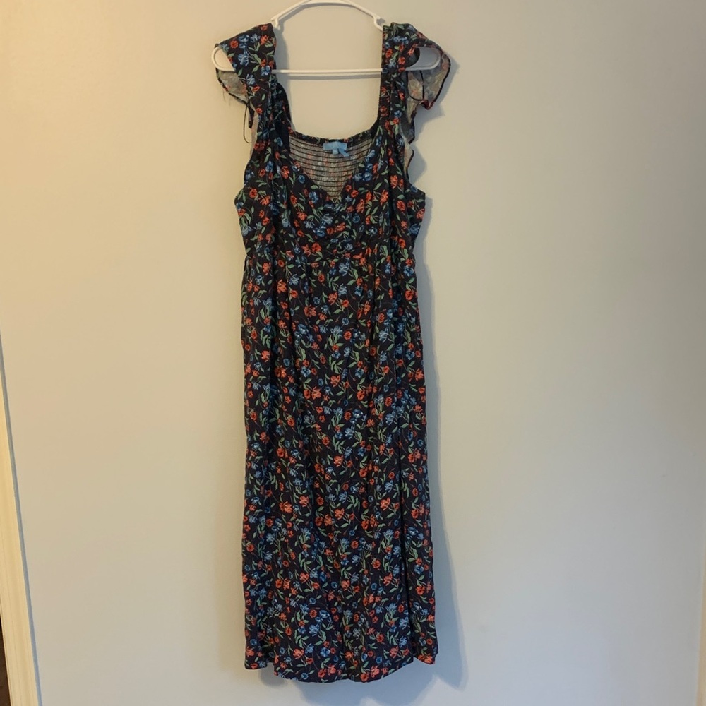 Draper James Floral Maxi Dress - Black and Red